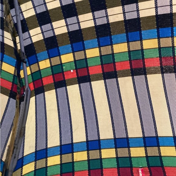 1940s Vintage Lucite Handle Umbrella Rainbow Plaid Acetate Cover - Picture 6 of 6